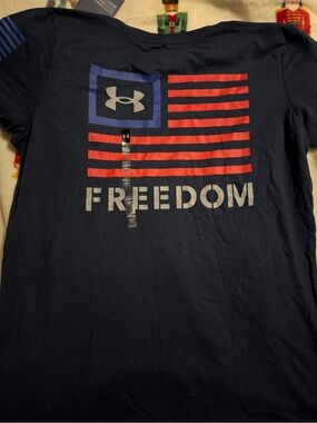 Under Armour Navy Graphic 'Freedom' Short-Sleeve Tee